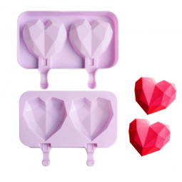 Molde Paleta Corazón Diamante