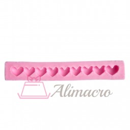 Molde Silicona para fondant Corazones