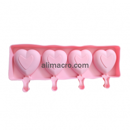 Molde paletas de corazon x4...