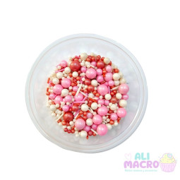 Sprinkles rojo rosado y...