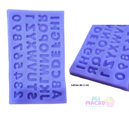 Molde silicona letras...