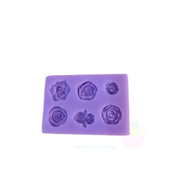 Molde silicona mini rosas x...