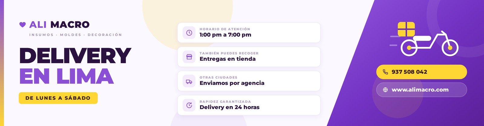 Insumos para reposteria a delivery en Lima